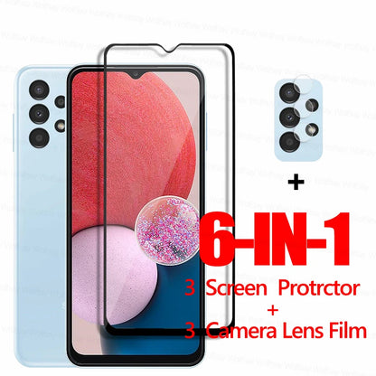 9H HD Tempered Glass Screen & Camera Lens Protector for Samsung Galaxy