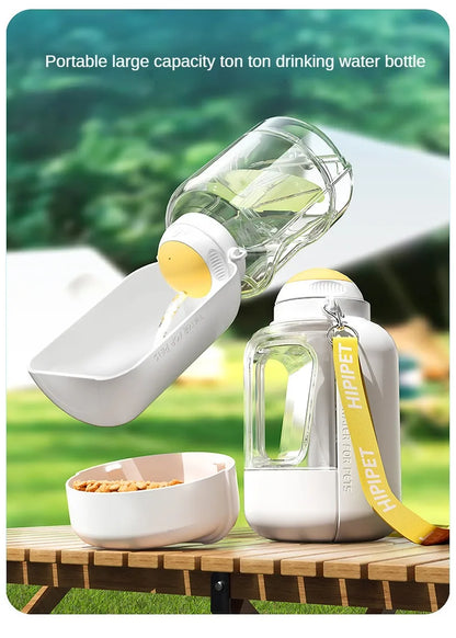 2-in-1 Portable Dog Water Bottle & Food Container