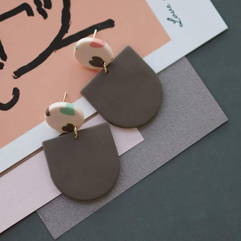 Heart Pattern Long Earrings