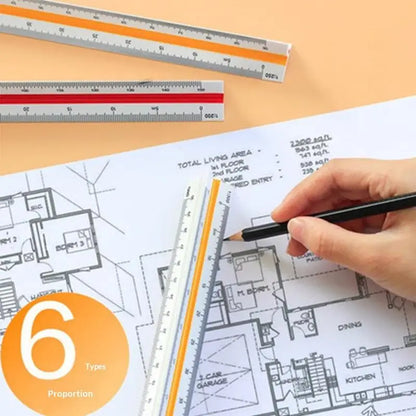 30cm Triangular Scale Ruler for Architects & Engineers