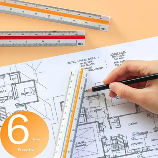 30cm Triangular Scale Ruler for Architects & Engineers