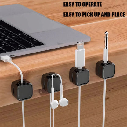 Magnetic Cable Holder Self-Adhesive Cord Clips