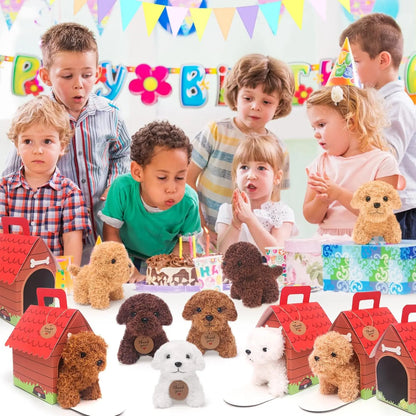 Teddy Dog Plush Keychain Toy Set
