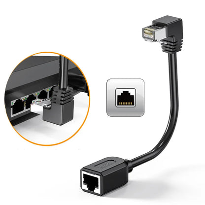 Cat6 90° RJ45 Ethernet Extension Cable