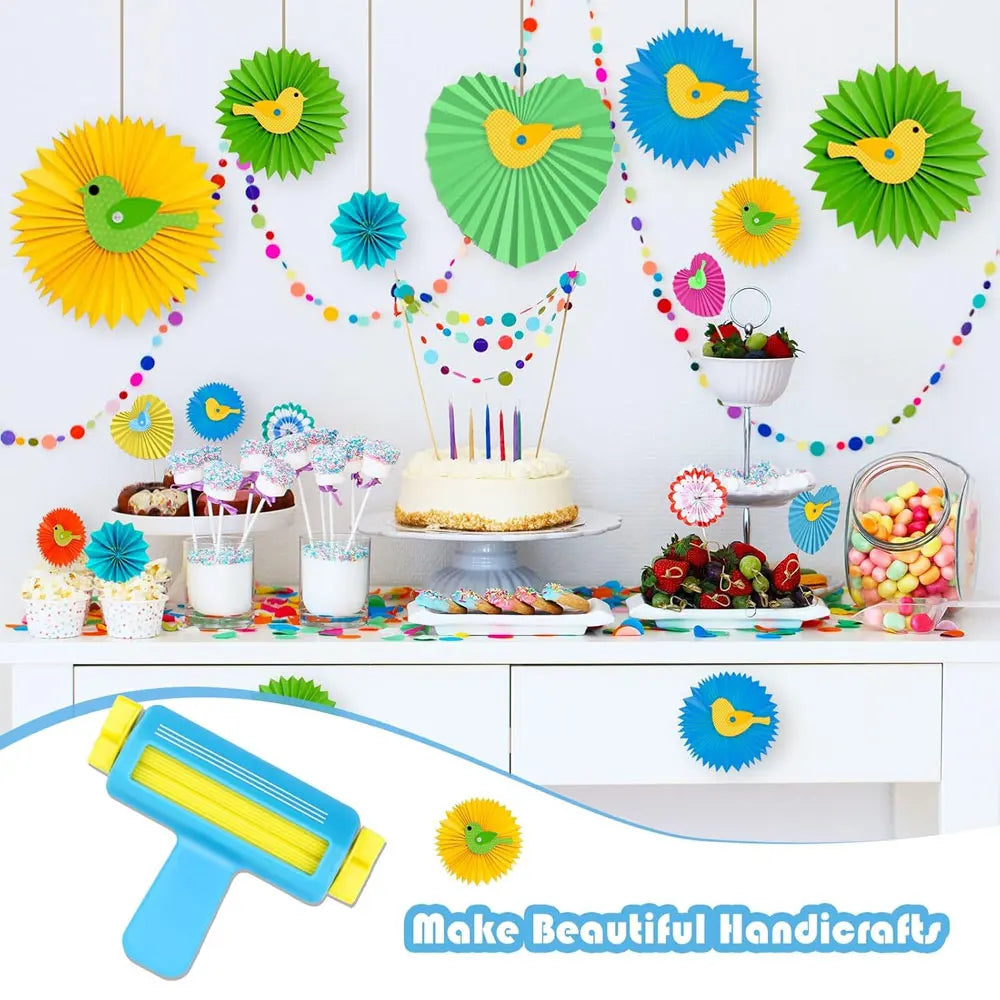Blue Roller For Paper Craft Crimping
