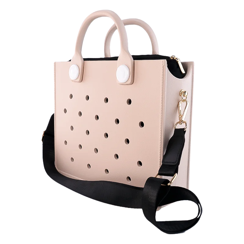 Waterproof EVA Tote Bag with Charm Holes