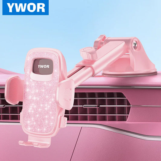 Pink Adjustable Car Phone Holder