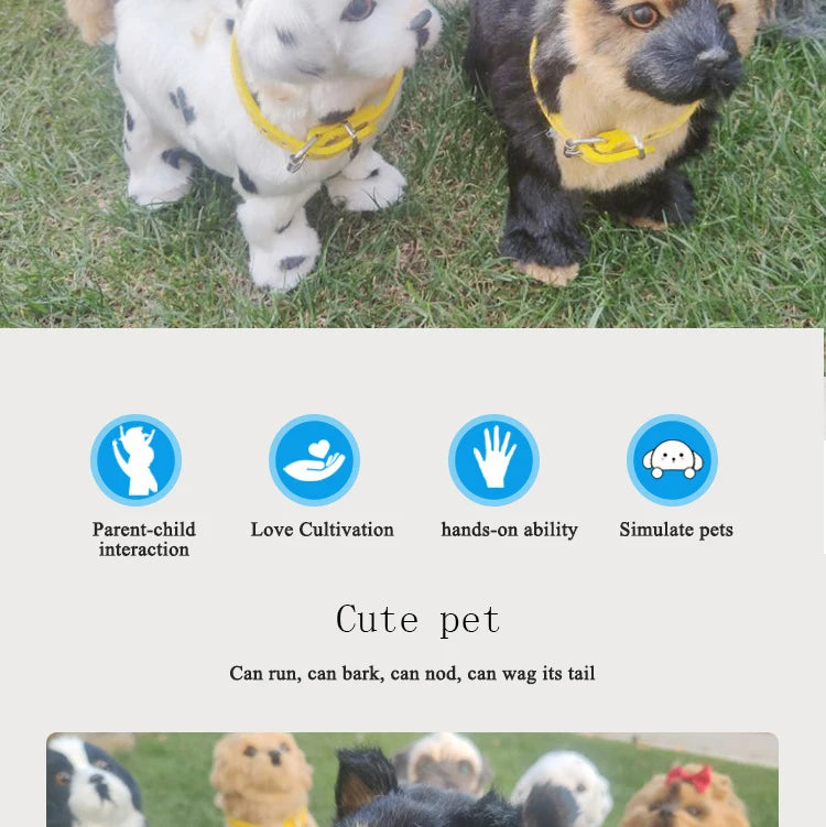 Interactive Walking Plush Robot Dog
