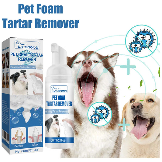 Pet Dental Tartar Remover Foam for Dogs & Cats