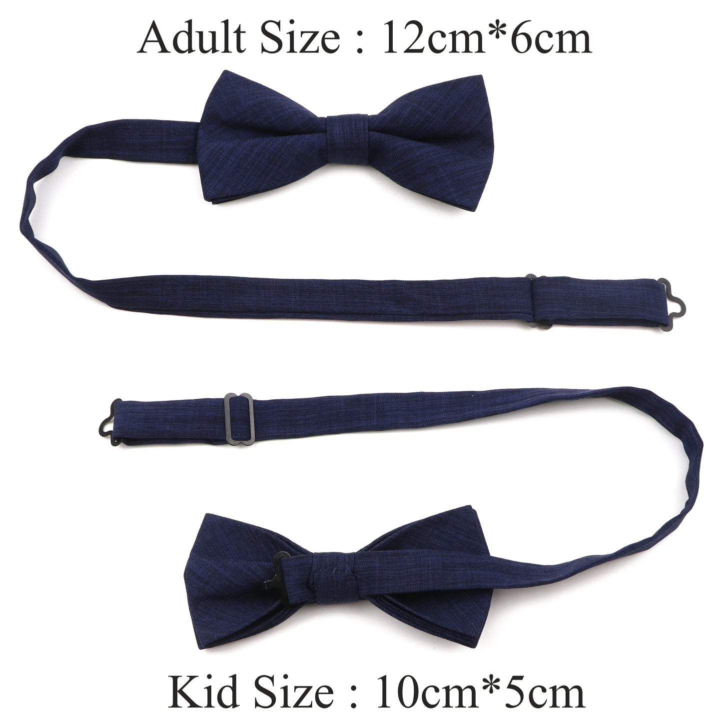 High Quality Mens Solid Color Bowtie Set