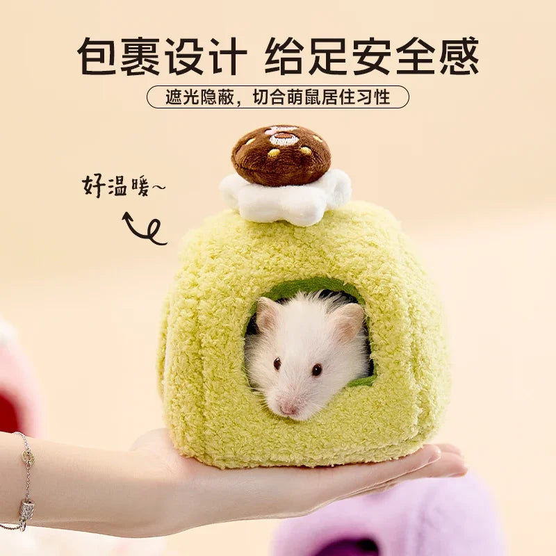 Warm Plush Hamster House