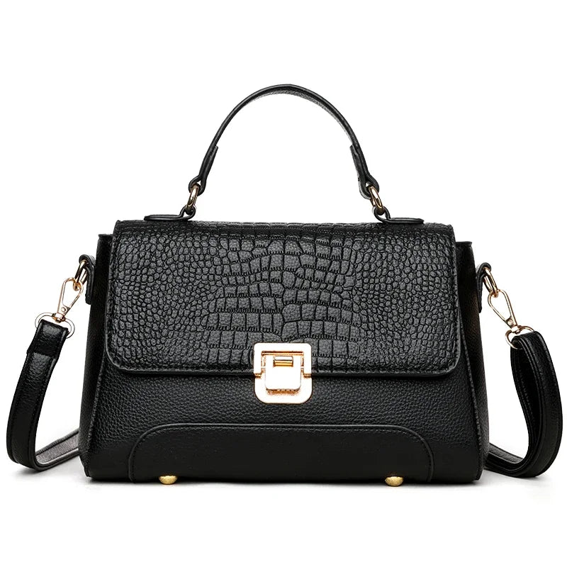 Large Capacity Leather Crossbody Handbag for Women