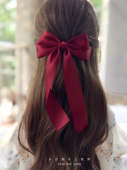Korean Style Fabric Hair Bow Clip