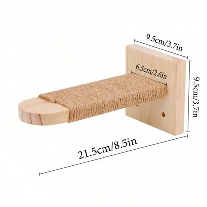 Wooden Wall-Mounted Cat Climbing Shelves & Play Set