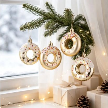 4-Piece Donut Christmas Ornament Set