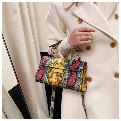 Luxury Snake Pattern Crossbody Shoulder Bag