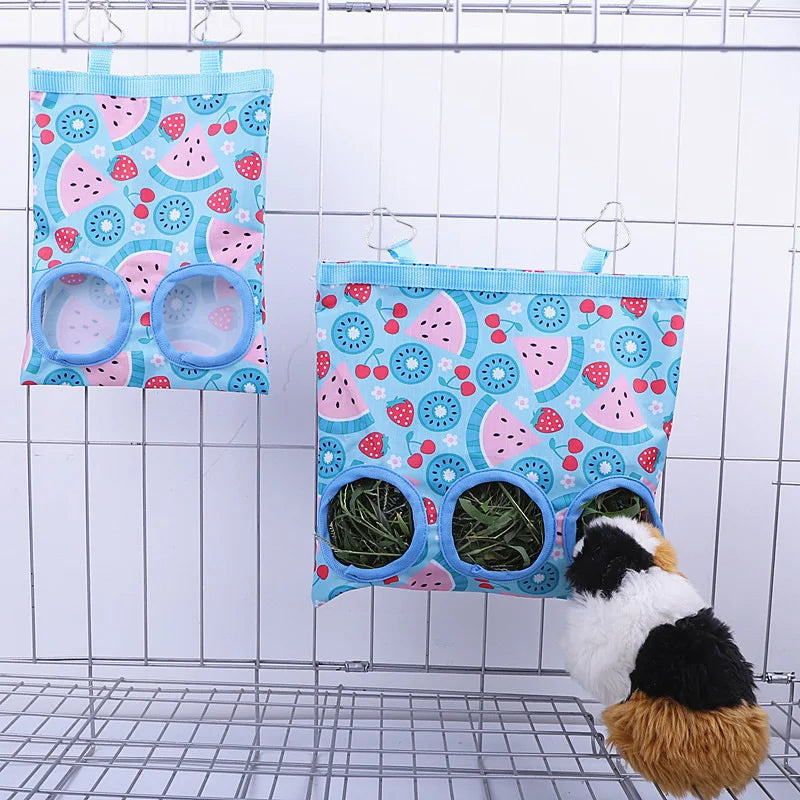 Hanging Hay Feeder Bag for Small Pets