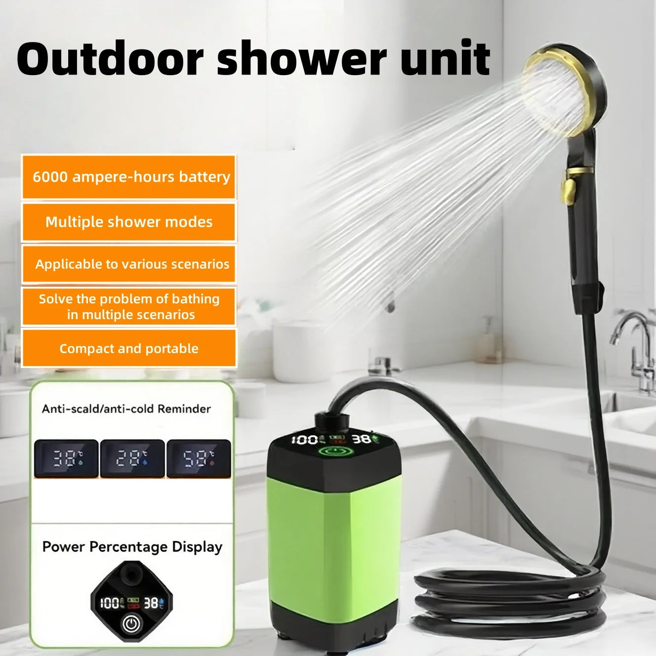 Portable Rechargeable Camping Shower