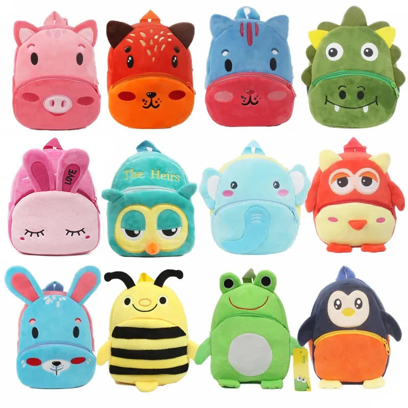 3D Plush Animal Kids Backpack for Kindergarten
