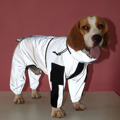 Reflective Waterproof Dog Raincoat Jumpsuit