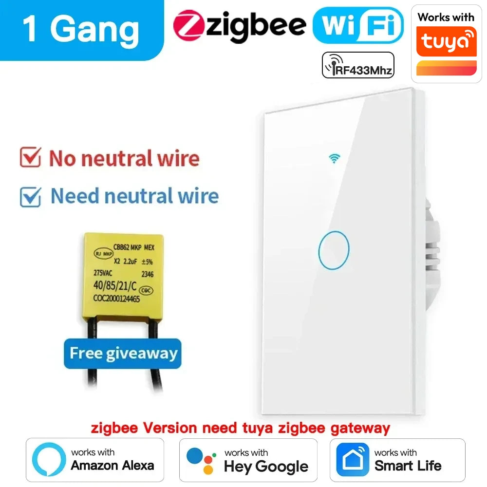 TNCE Tuya Smart Touch Wall Switch