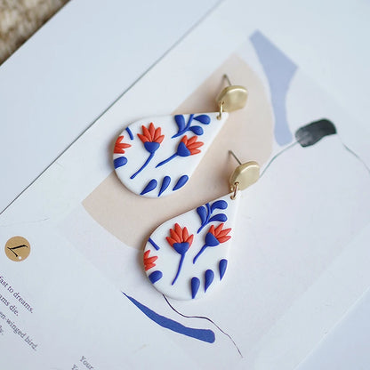 Classic Bohemiam Drop Bright Color Earrings