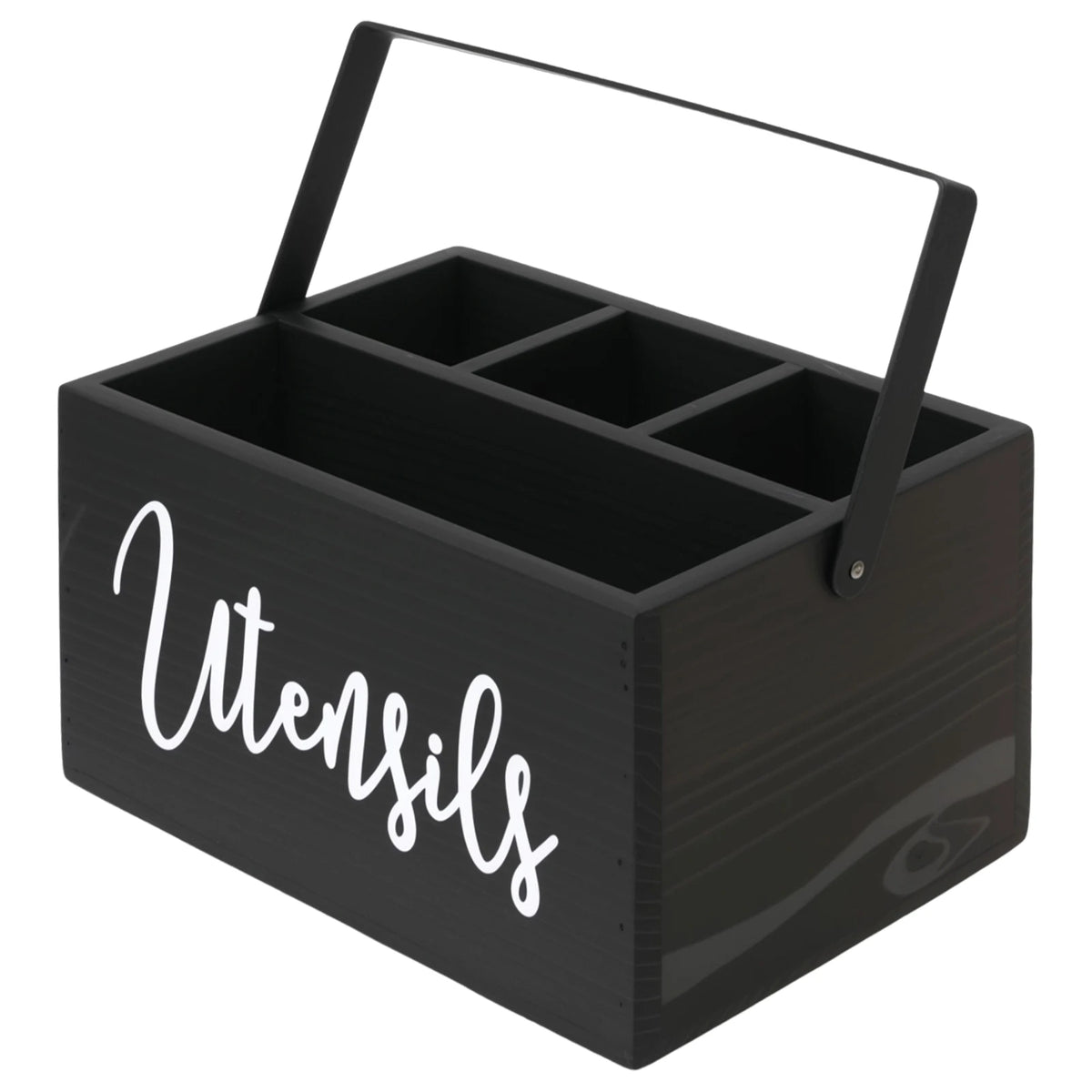 Wooden Tableware Storage Box with Handle