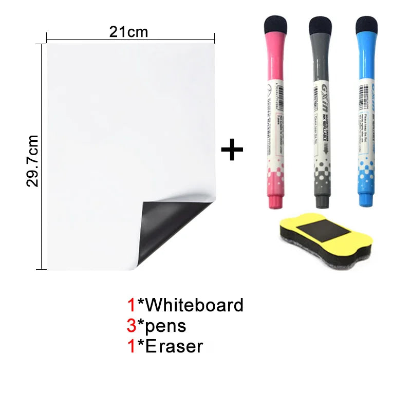 A4 Magnetic Dry Erase Whiteboard Sheet for Fridge