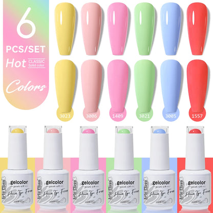 Arte Clavo 6PCS HEMA & TPO Free Gel Nail Polish Set