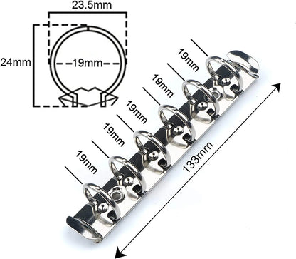 A7 Ring Binder Mechanism – Mini Loose Leaf Notebook Rings with Screws