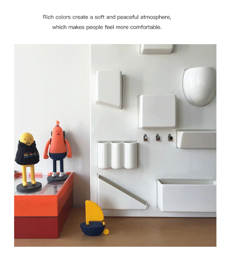 Wall-Mounted Modular Storage Organiser Board