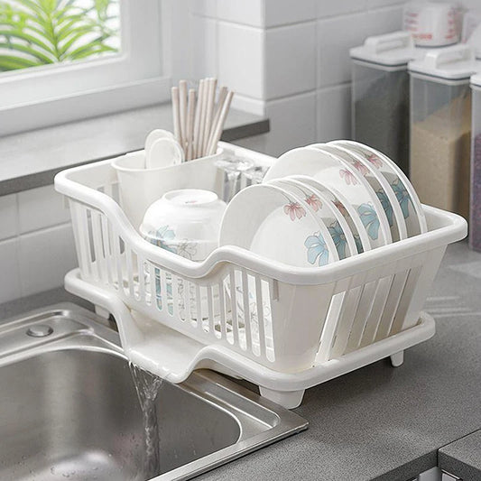 Kitchen Dish Drying Rack with Drain Board