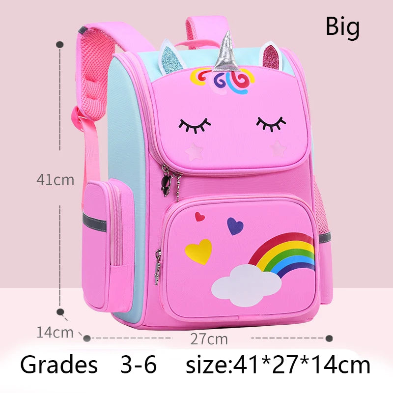 Unicorn Print Girls School Backpack