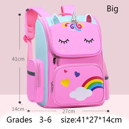 Unicorn Print Girls School Backpack