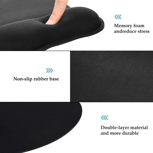 Ergonomic Mouse Pad with Memory Foam Wrist Support