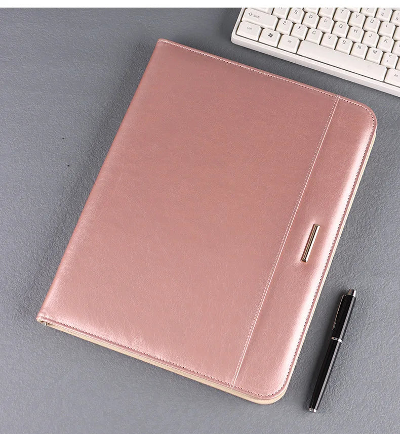 A4 Leather Business Padfolio Clipboard Folder