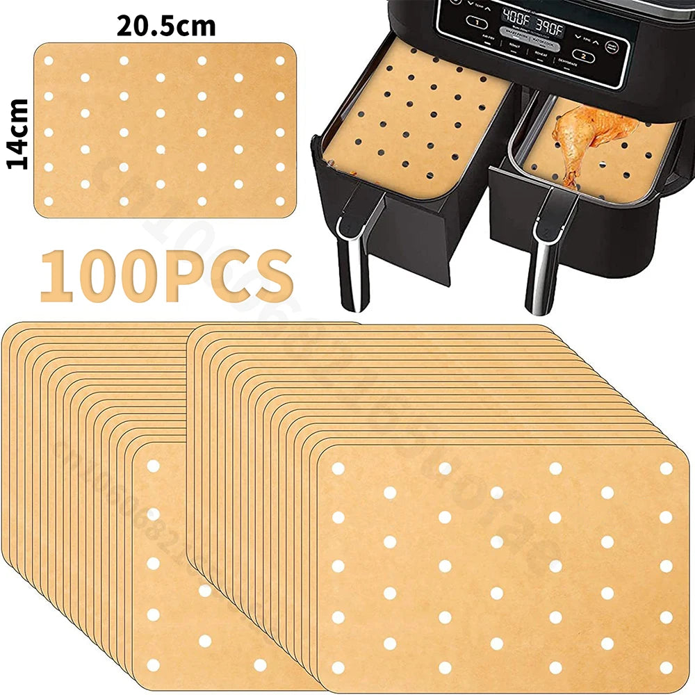 100-Pack Disposable Air Fryer Paper Liners