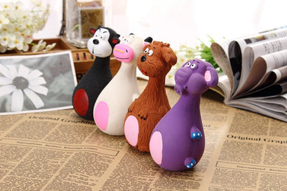 Cartoon Squeaky Rubber Dog Toy