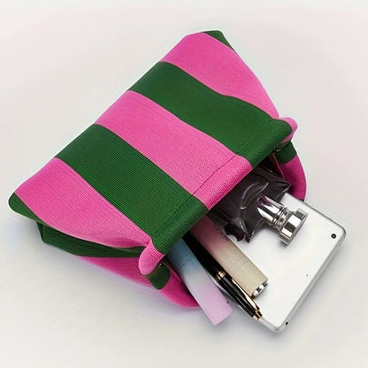 Striped Knit Cloud Clutch Bag