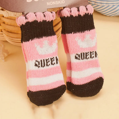 Warm Anti-Slip Knit Socks for Dogs