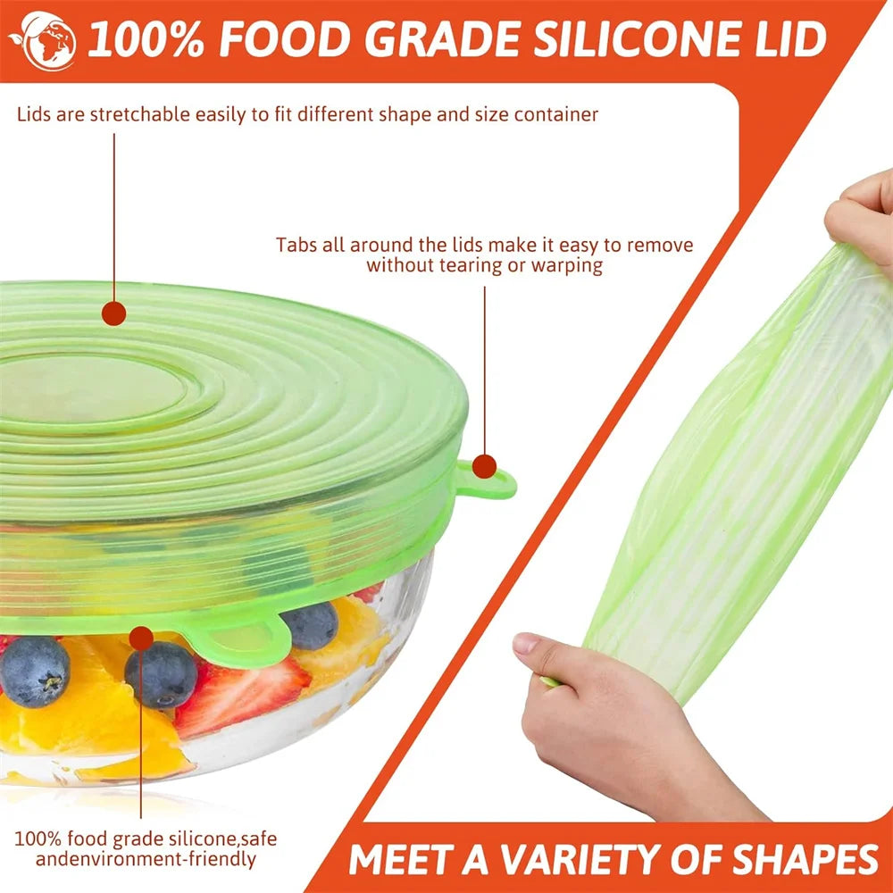 Reusable Silicone Stretch Lids