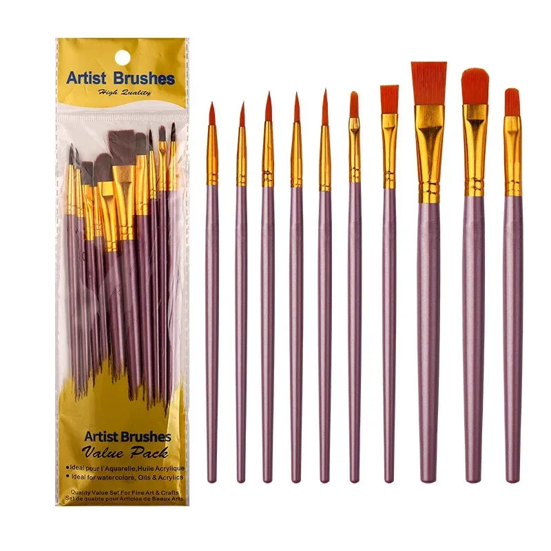 Multi-Purpose Artist Paint Brush Set