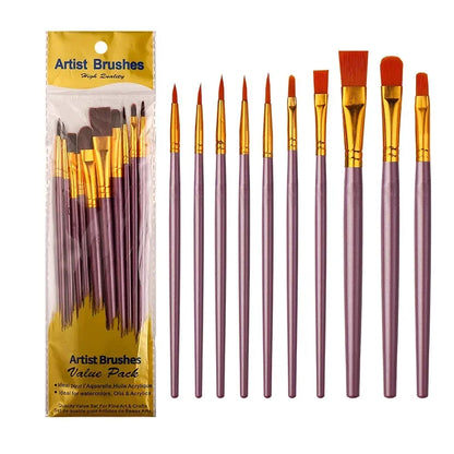 Multi-Purpose Artist Paint Brush Set