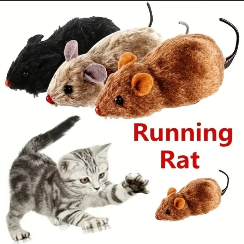 Wind-Up Plush Mouse Cat Toy