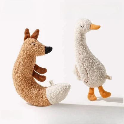 Interactive Plush Animal Chew Toy for Cats & Dogs