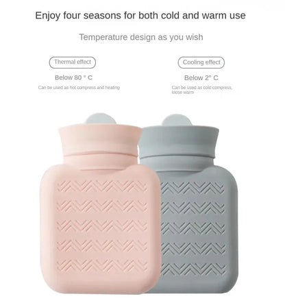 Compact Hand Warmer Bottle with Knitted Sleeve