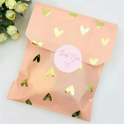 Pink Thank You Adhesive Stickers for Small Business Packaging & Gifts