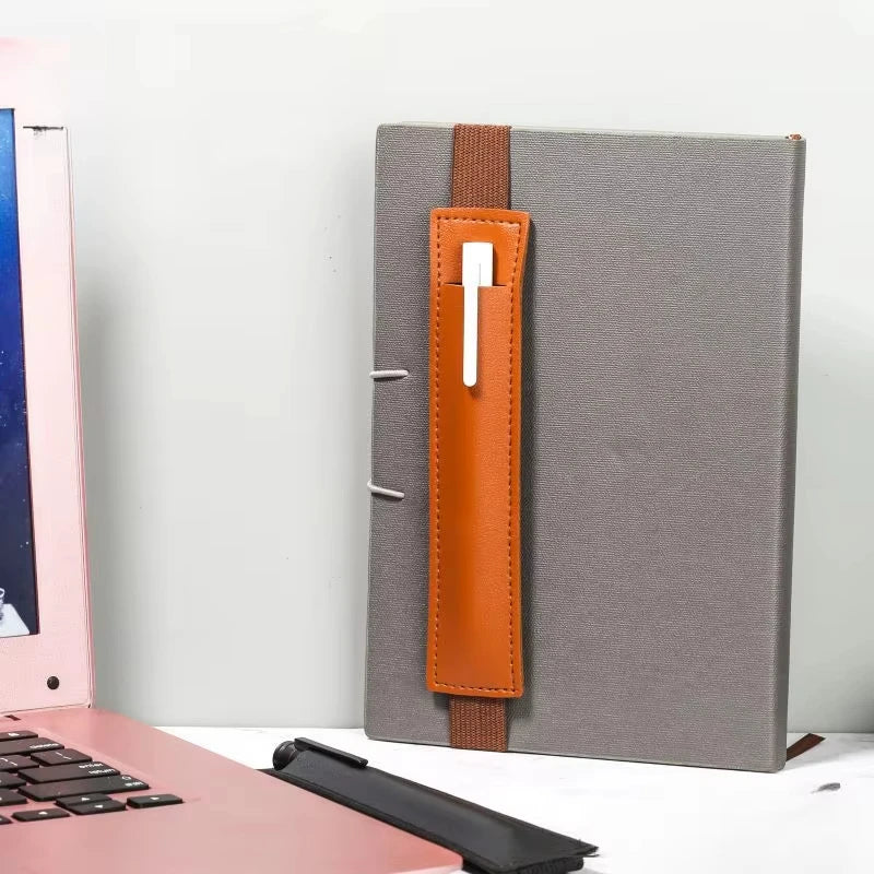 Leather Adjustable Elastic Pen Holder