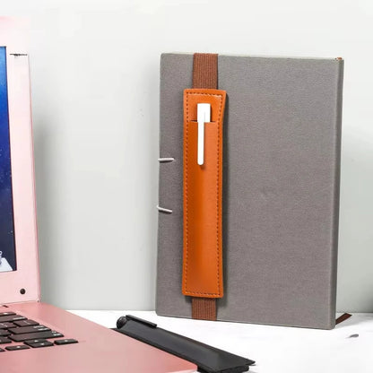 Leather Adjustable Elastic Pen Holder
