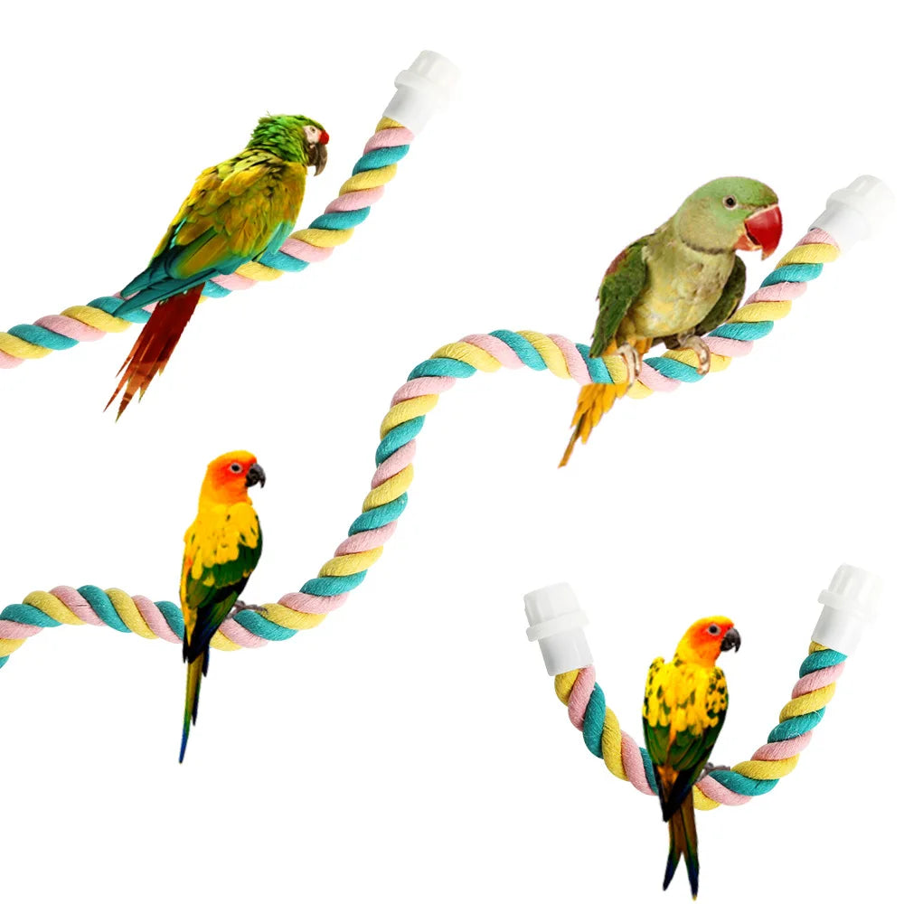 Parrot U-Shaped Cotton Rope Climbing Perch Toy